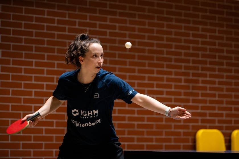 Katarzyna Węgrzyn na treningu w hali Uniwersytetu Ekonomicznego we Wrocławiu